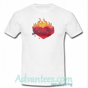 love fire t shirt