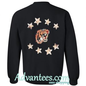 tiger and stars sweatshirt back