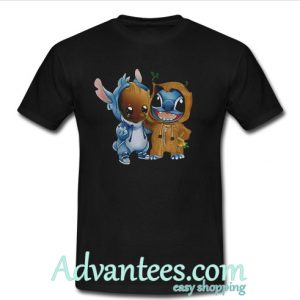 Stitch And Groot Anime version shirt