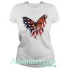 Butterfly American Flag T-Shirt