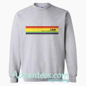 J Galt Rainbow Stripe Sweatshirt