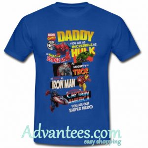 Marvel comics daddy superhero shir