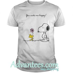 Snoopy and Woodstock you make me happy shirt