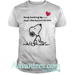 Snoopy keep looking up that’s the secret of life shirt