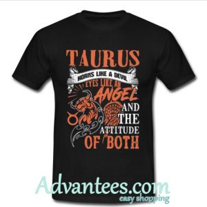 Taurus horns like a devil t shirt