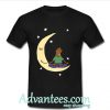 Cute Sea Otter Sitting on Moon with Star t shirt