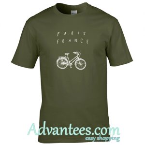 Paris France Bike t shirt