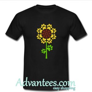 Sunflower Dog Paw T Shirt