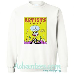 artist only squidward sweatshirt