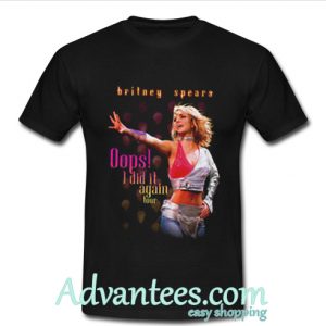 britney spears Oops I Did It Again tour t shirt