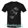 Hands Line Drawing Illustration t shirt