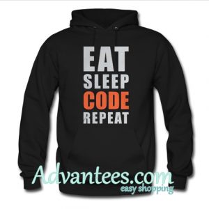 eat sleep code repeat hoodie