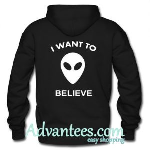 i want to believe alien hoodie back