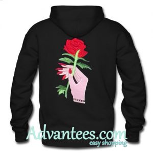 rose hand hoodie back