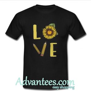 sunflowers teacher love teach t shirt