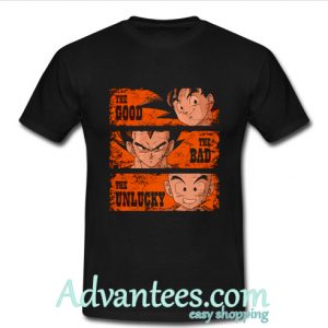 the good the bad the unlucky dragon ball t shirt