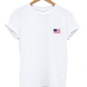 USA flag pocket t-shirt