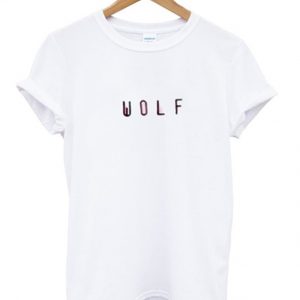 wolf font t-shirt