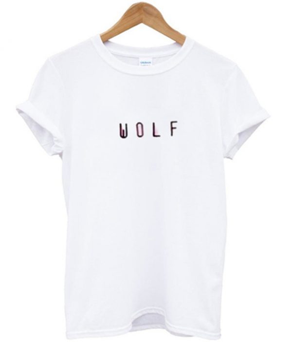 wolf font t-shirt