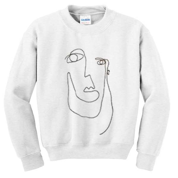 picasso face sweatshirt