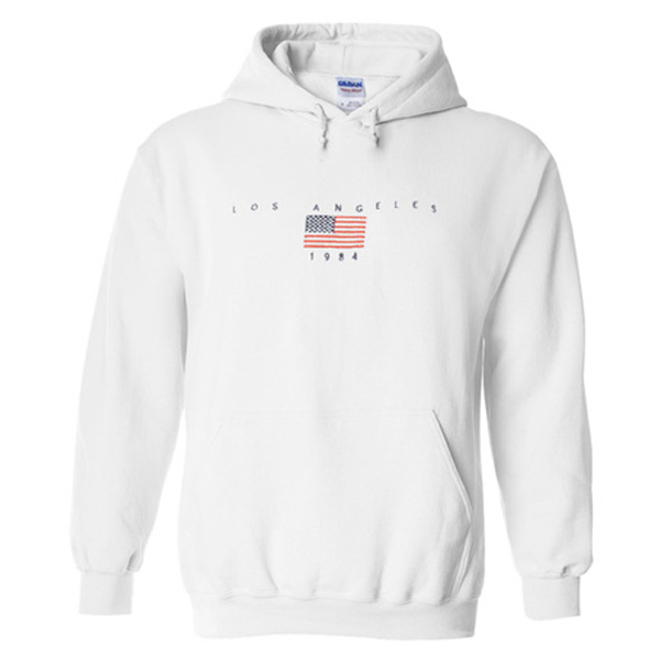 los angeles 1984 USA flag hoodie