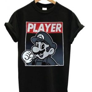 super mario player t-shirt