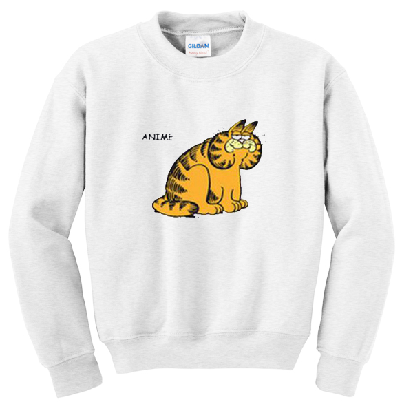 anime garfield sweatshirt