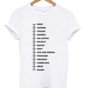 beard length chart t-shirt