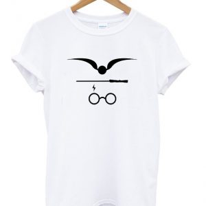 owl wand and glasses harry potter t-shirt
