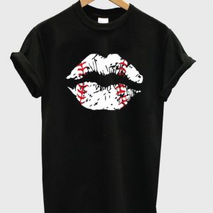 baseball lips t-shirt