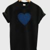 love blue heart tshirt