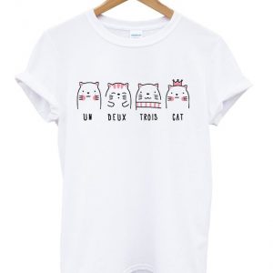 un deux trois cat t-shirt