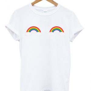 rainbow boobs tshirt