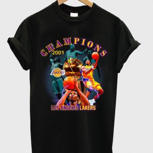 champions 2001 los angeles lakers t-shirt