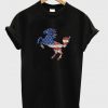 american flag horse t-shirt