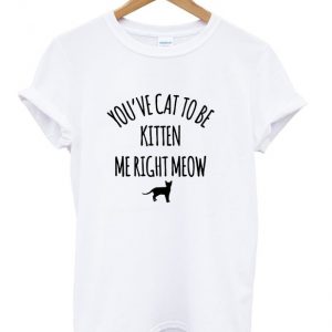 you've cat to be kitten me right meow t-shirt
