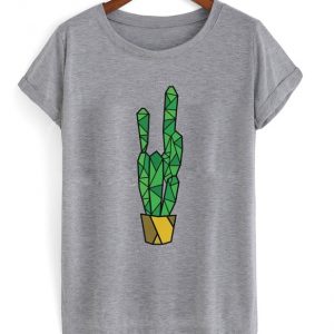 geometric cactus t-shirt