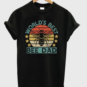 world's best bee dad t-shirt