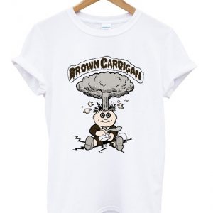 brown cardigan t-shirt