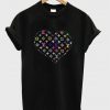 colorful LV heart t-shirt