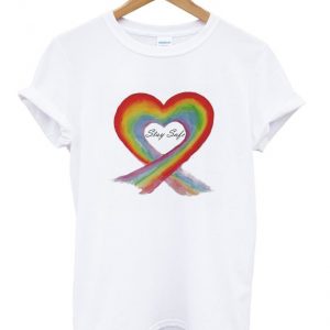 rainbow stay safe t-shirt