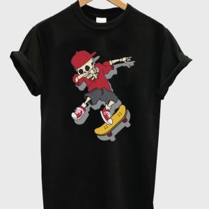 skeleton skateboarder t-shirt