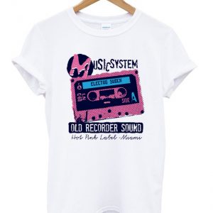 music system old recorder sound t-shirt