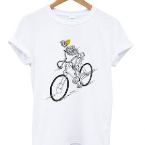 skull riding a bike t-shirt