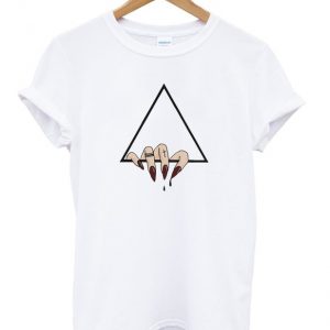 crawling hand triangle t-shirt