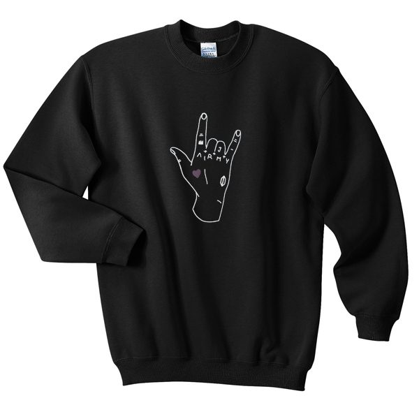 BTS jungkook hand tattoos sweatshirt