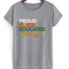 proud black educated paralegal t-shirt