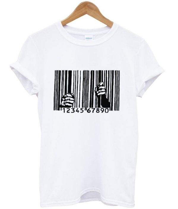 barcode hands t-shirt