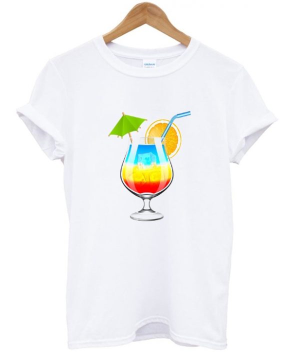 rainbow cocktail t-shirt