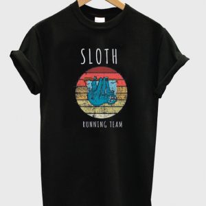 sloth running team t-shirt